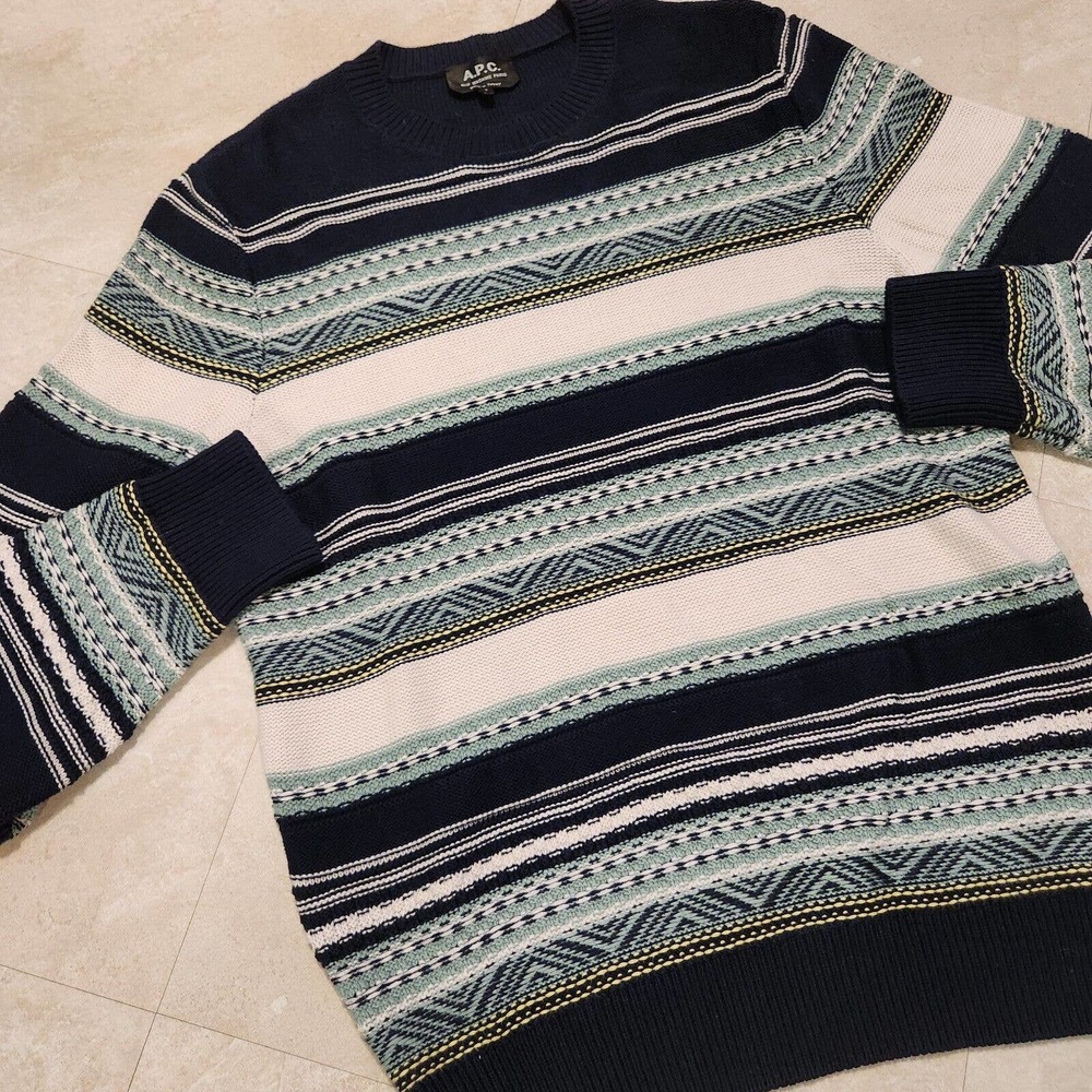 A.P.C. Rue Madame‎ Paris Mens S Small APC Textile Cotton Crewneck Sweater